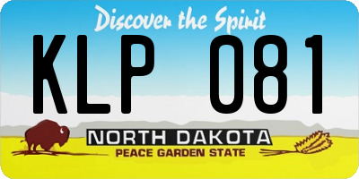 ND license plate KLP081