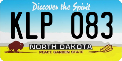 ND license plate KLP083