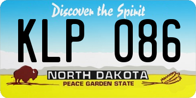 ND license plate KLP086