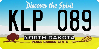ND license plate KLP089