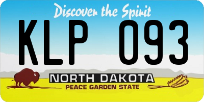 ND license plate KLP093