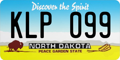 ND license plate KLP099