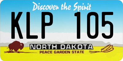 ND license plate KLP105