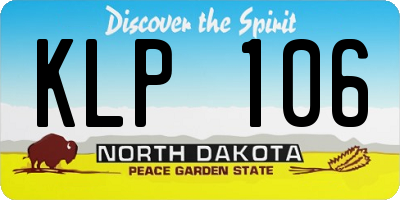 ND license plate KLP106