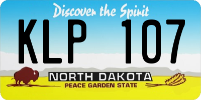 ND license plate KLP107