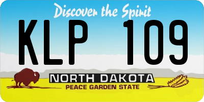 ND license plate KLP109