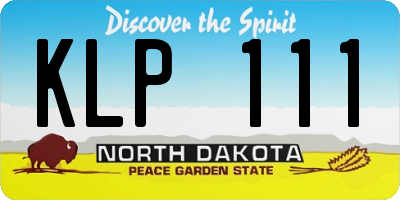 ND license plate KLP111