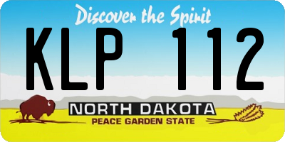 ND license plate KLP112