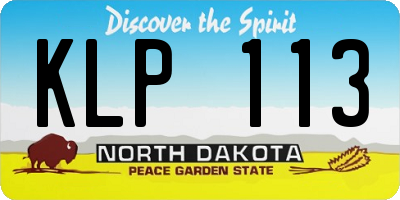 ND license plate KLP113