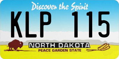 ND license plate KLP115