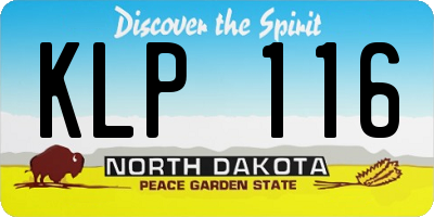 ND license plate KLP116