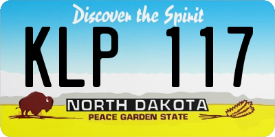 ND license plate KLP117