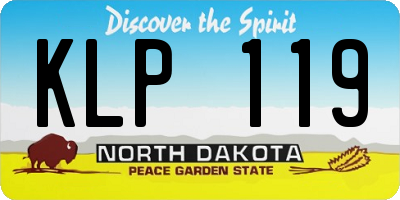 ND license plate KLP119