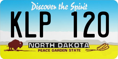 ND license plate KLP120