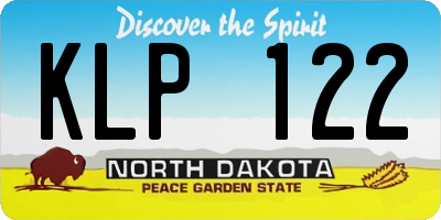 ND license plate KLP122