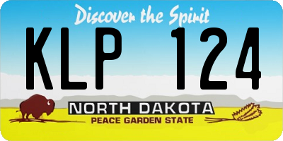 ND license plate KLP124