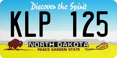 ND license plate KLP125