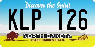 ND license plate KLP126