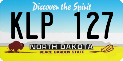 ND license plate KLP127