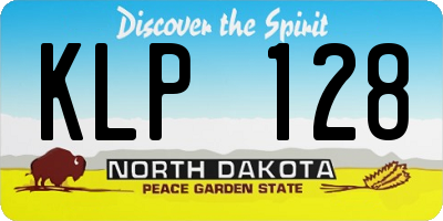 ND license plate KLP128