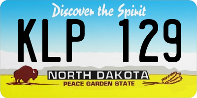 ND license plate KLP129