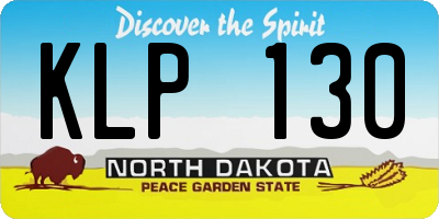 ND license plate KLP130
