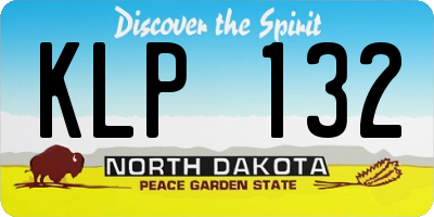 ND license plate KLP132
