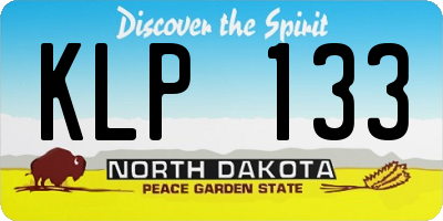 ND license plate KLP133