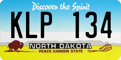 ND license plate KLP134