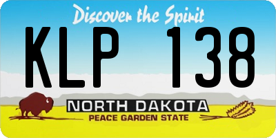 ND license plate KLP138