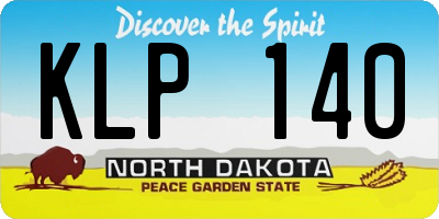 ND license plate KLP140