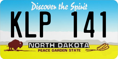 ND license plate KLP141