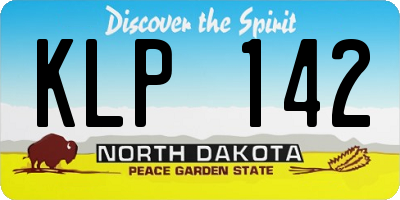 ND license plate KLP142