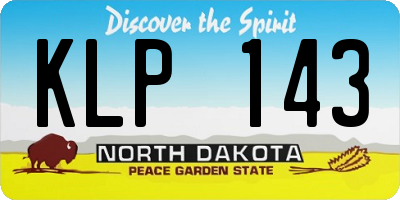ND license plate KLP143