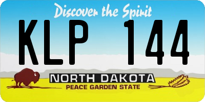 ND license plate KLP144