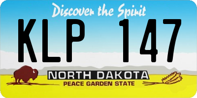 ND license plate KLP147