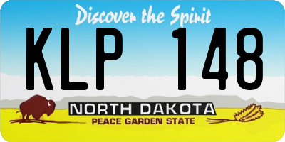 ND license plate KLP148