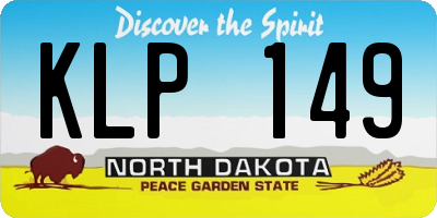 ND license plate KLP149