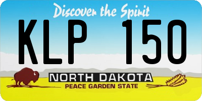 ND license plate KLP150