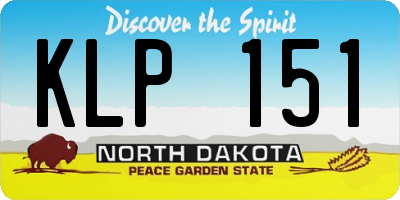ND license plate KLP151