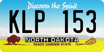 ND license plate KLP153