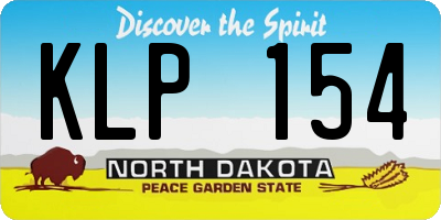 ND license plate KLP154