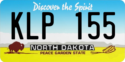 ND license plate KLP155