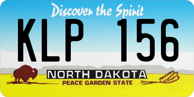 ND license plate KLP156