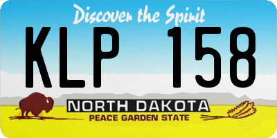 ND license plate KLP158