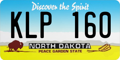 ND license plate KLP160