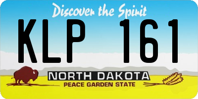ND license plate KLP161