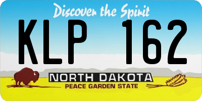 ND license plate KLP162