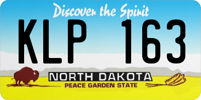 ND license plate KLP163