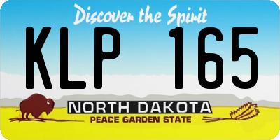 ND license plate KLP165